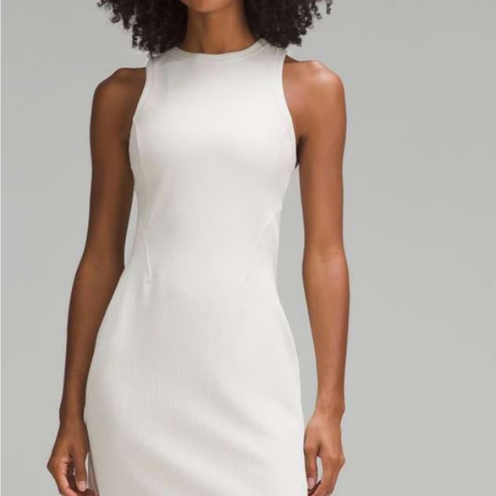Lululemon Elegant White Sleeveless Dress